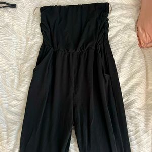 Black Strapless Jumpsuit